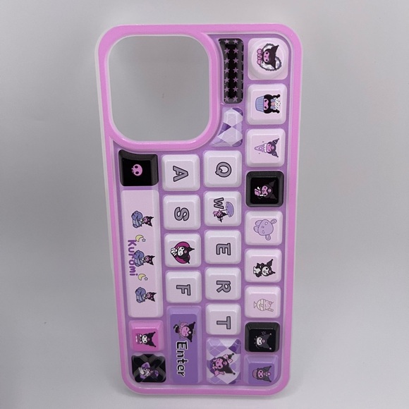 iPhone 16 Pro Max Case – Kuromi Keyboard Design in Pastel Purple - Picture 4 of 6